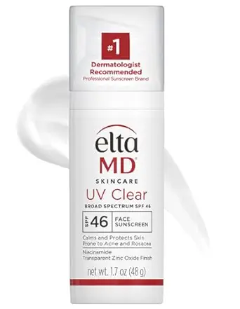 EltaMD UV Clear Face Sunscreen, SPF 46 Oil Free Sunscreen with Zinc Oxide