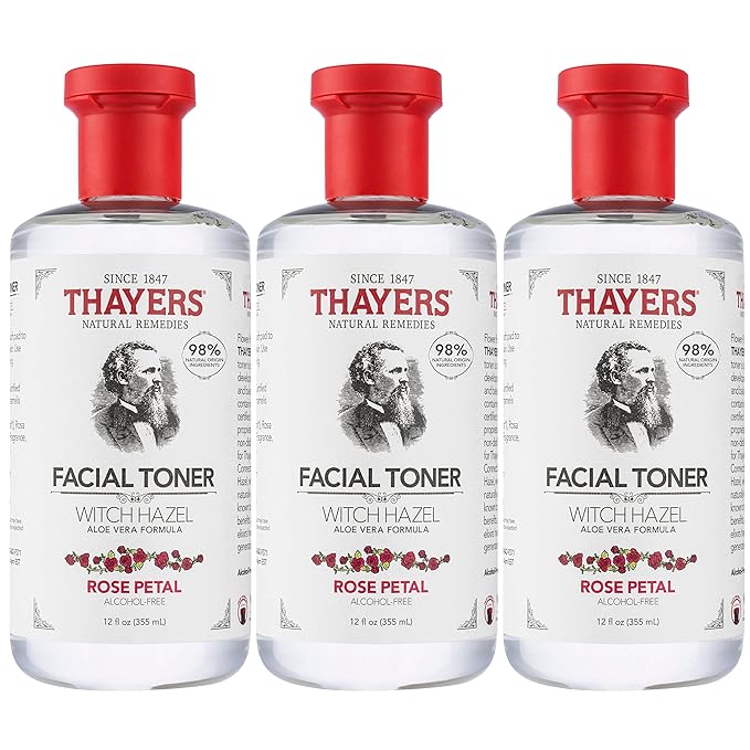 THAYERS Alcohol-Free, Hydrating Rose Petal Witch Hazel Toner with Aloe Vera