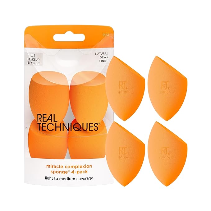 Real Techniques Miracle Complexion Sponge, Makeup Blender for Liquid and Cream Foundation