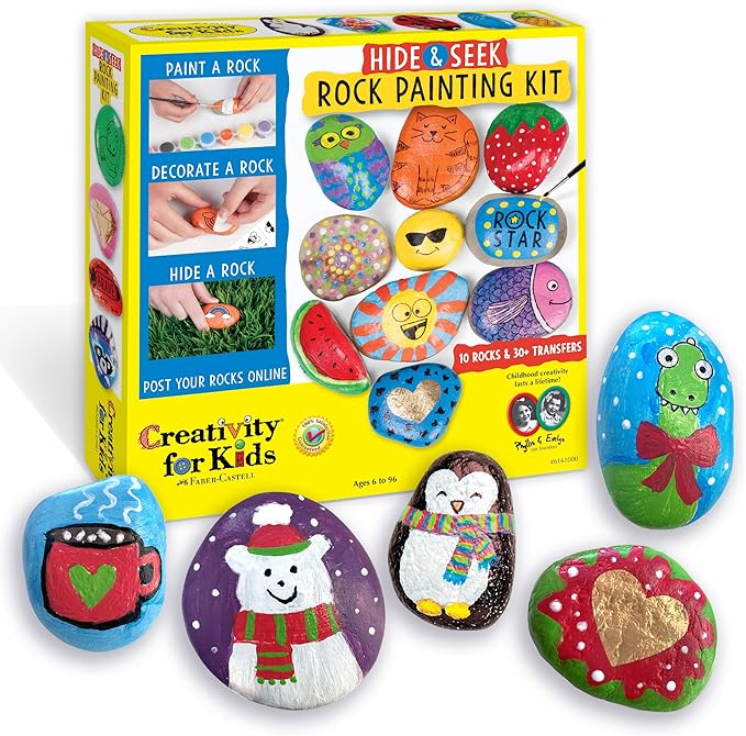 Creativity For Kids Hide and Seek Rock Painting Kit